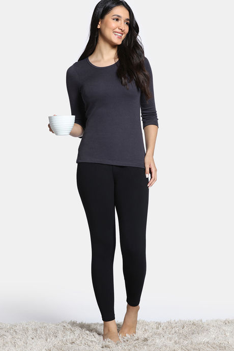 Zivame Knit Poly Thermal Top - Neutral Gray — image 4